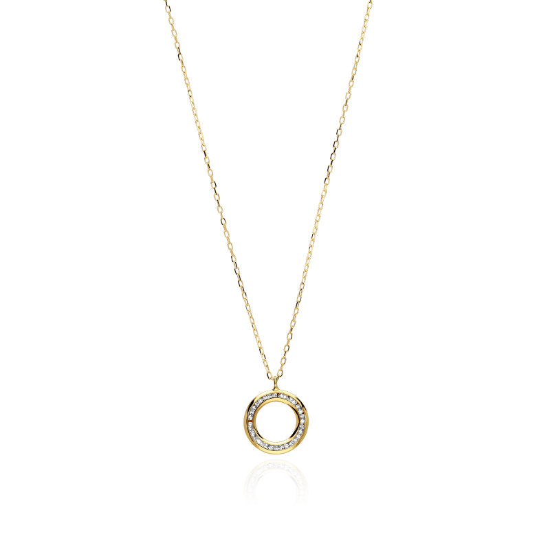 Gargantilla Oro 18k y circonitas "Eclipse"