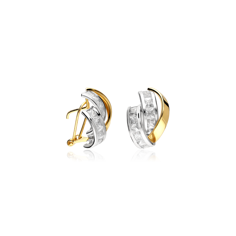 Pendientes Oro Bicolor 18k "Ifran"