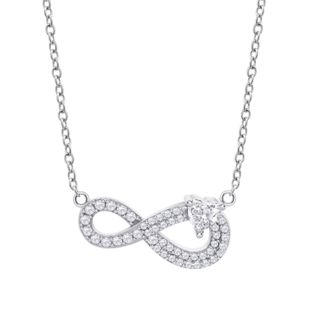 Collar Lotus Silver Infinito y circonitas LP3919-1/1