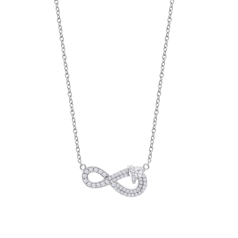 Collar Lotus Silver Infinito y circonitas LP3919-1/1