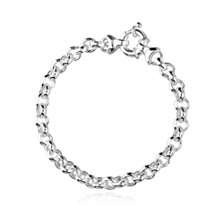Pulsera Plata primera ley 19cm "Rolo"