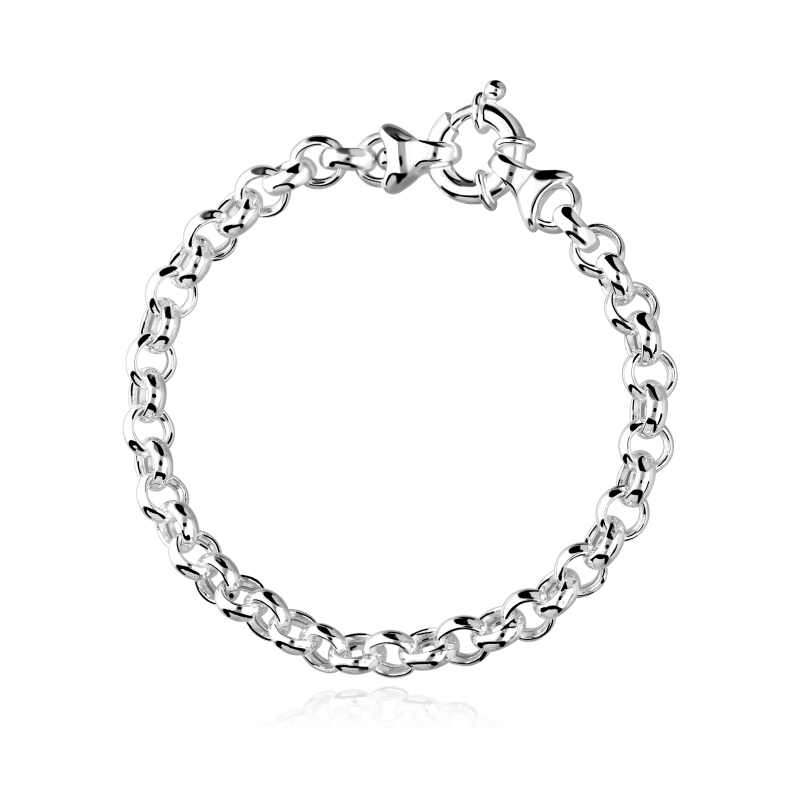 Pulsera Plata primera ley 19cm "Rolo"