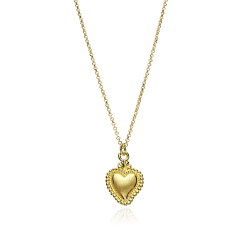 Gargantilla Plata baño Oro 18k "Sagrado corazón"