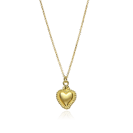 Gargantilla Plata baño Oro 18k "Sagrado corazón"