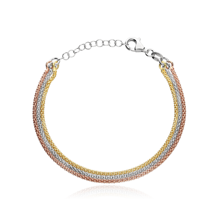 Pulsera Plata primera ley tricolor "Leiva"