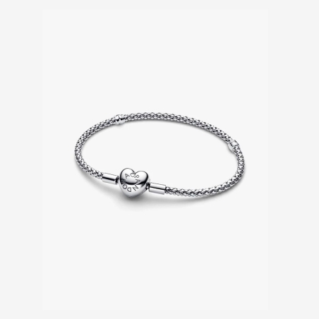Pulsera Pandora de tachuelas con cierre corazón 593853C00