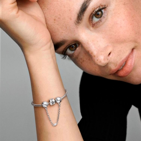 Cadena Pandora de seguridad corazones ocultos 796457CZ-05