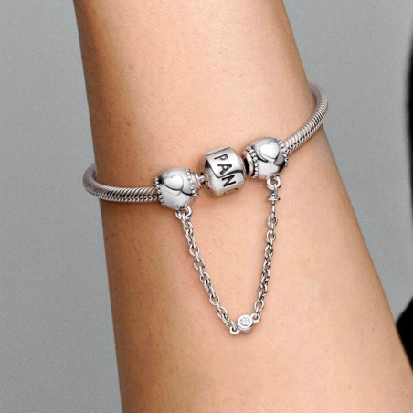 Cadena Pandora de seguridad corazones ocultos 796457CZ-05