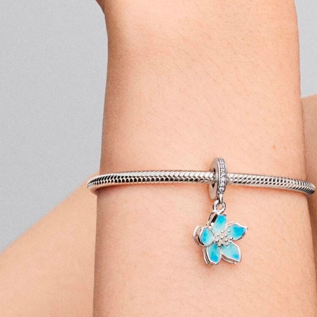 Charm Pandora colgante flor azul 790667C02