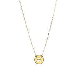 Gargantilla Oro 18k Letra A "Abc"