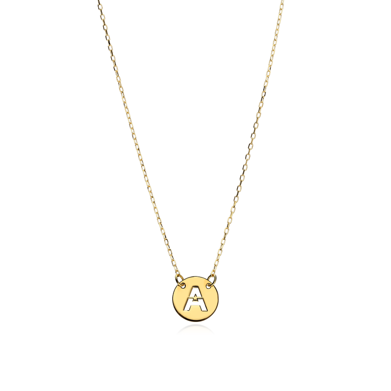 Gargantilla Oro 18k Letra A "Abc"