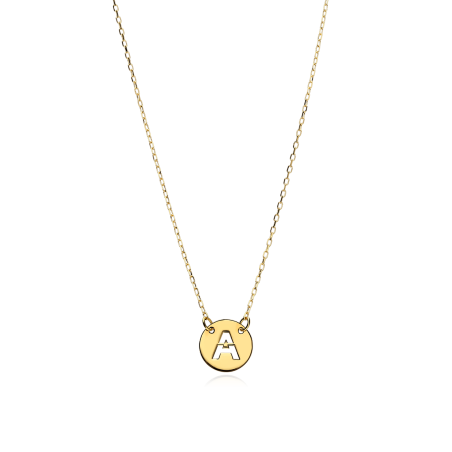Gargantilla Oro 18k Letra A "Abc"