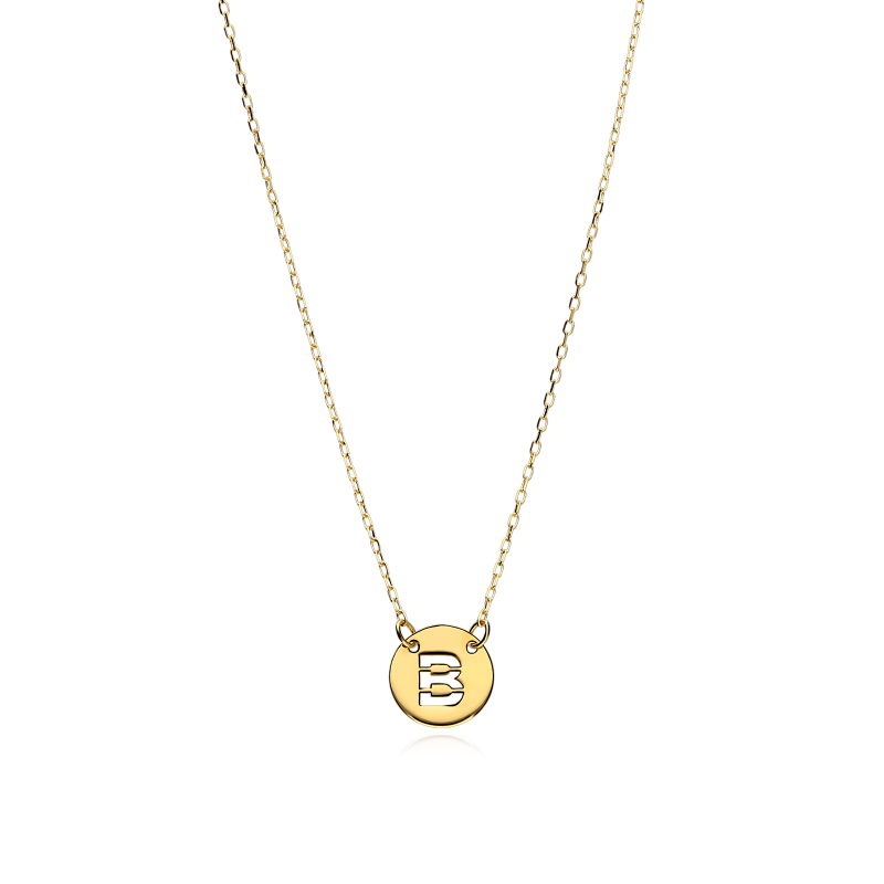 Gargantilla Oro 18k Letra B "Abc"