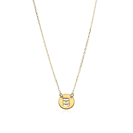 Gargantilla Oro 18k Letra B "Abc"