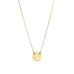 Gargantilla Oro 18k Letra C "Abc"