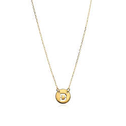 Gargantilla Oro 18k Letra D "Abc"