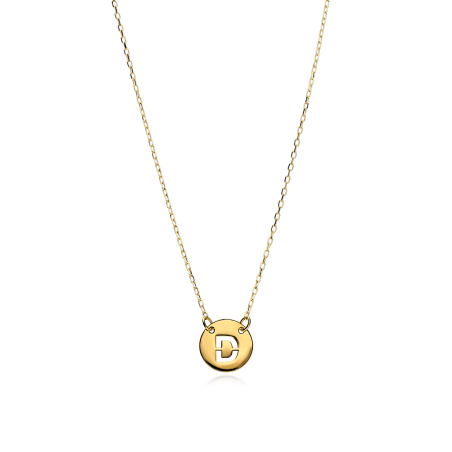 Gargantilla Oro 18k Letra D "Abc"