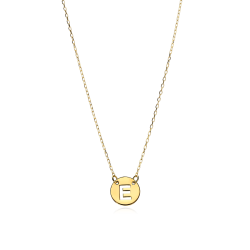 Gargantilla Oro 18k Letra E "Abc"