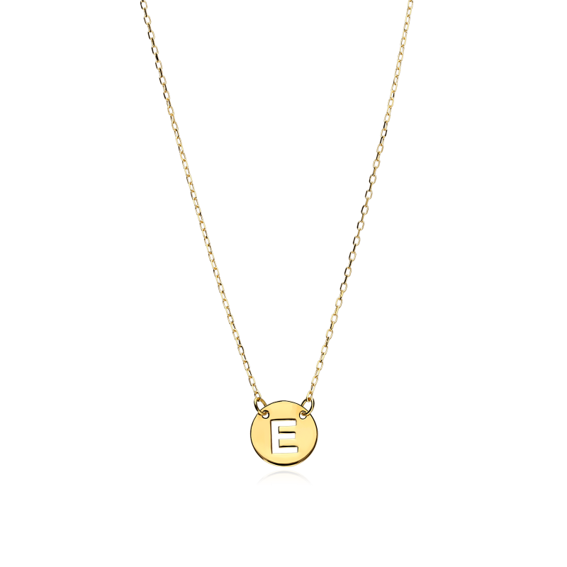 Gargantilla Oro 18k Letra E "Abc"