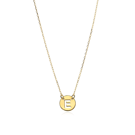 Gargantilla Oro 18k Letra E "Abc"