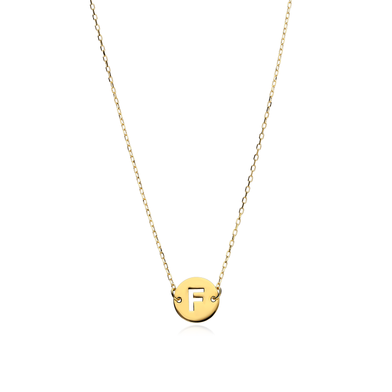 Gargantilla Oro 18k Letra F "Abc"