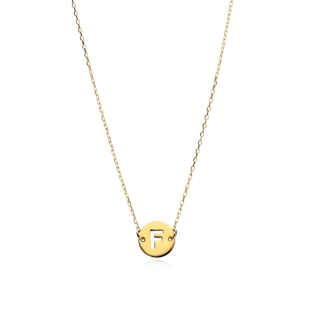 Gargantilla Oro 18k Letra F "Abc"