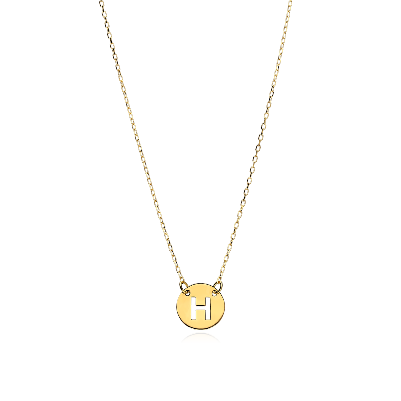 Gargantilla Oro 18k Letra H "Abc"