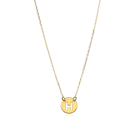 Gargantilla Oro 18k Letra H "Abc"