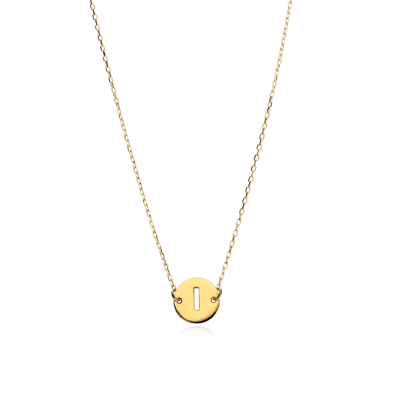Gargantilla Oro 18k Letra I "Abc"