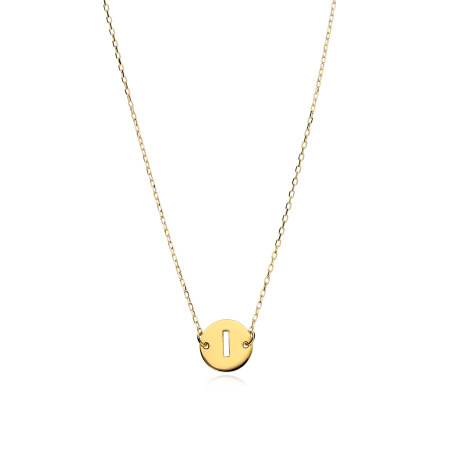 Gargantilla Oro 18k Letra I "Abc"