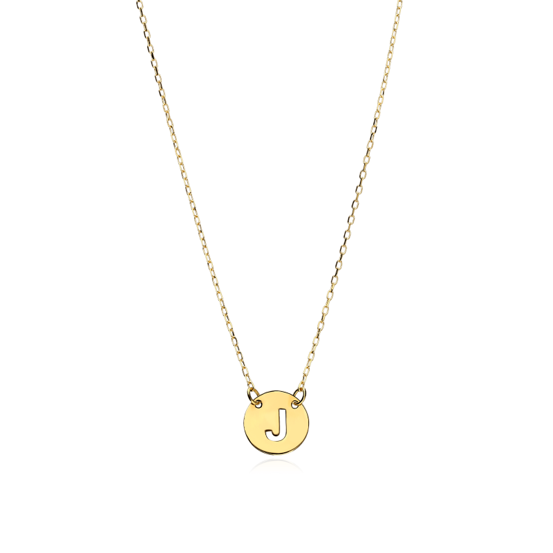 Gargantilla Oro 18k Letra J "Abc"