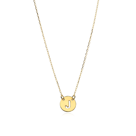Gargantilla Oro 18k Letra J "Abc"