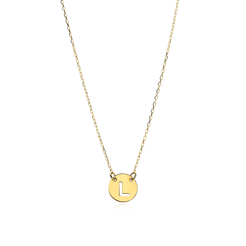 Gargantilla Oro 18k Letra L "Abc"