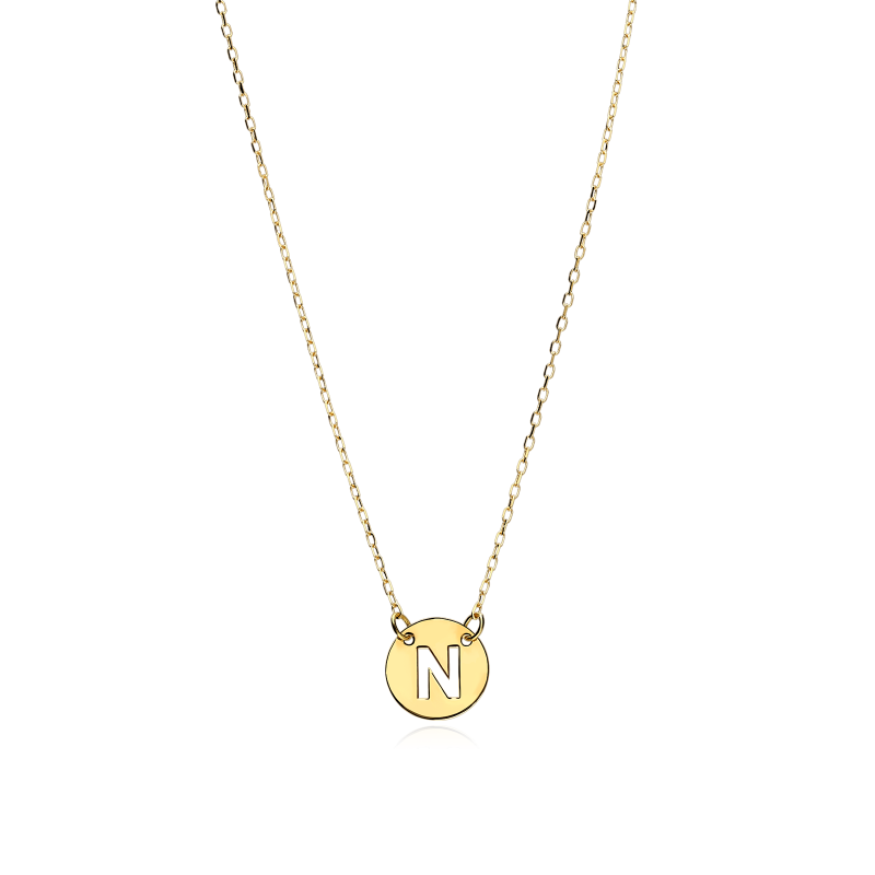 Gargantilla Oro 18k Letra N "Abc"