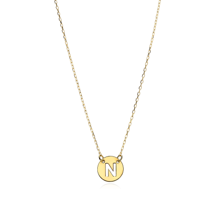 Gargantilla Oro 18k Letra N "Abc"