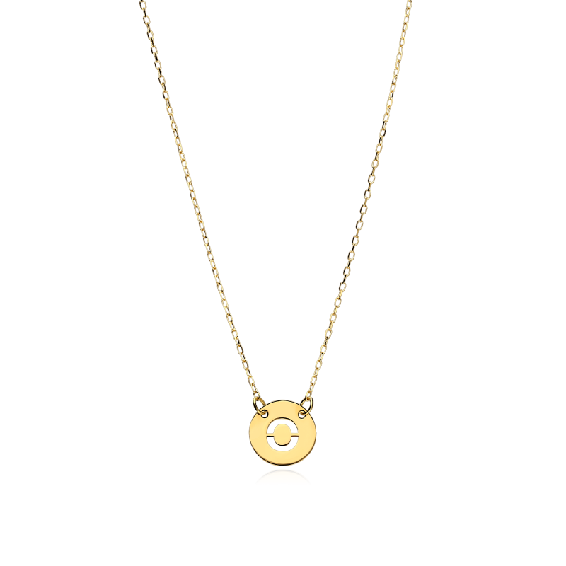 Gargantilla Oro 18k Letra O "Abc"