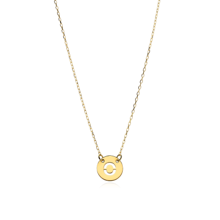 Gargantilla Oro 18k Letra O "Abc"