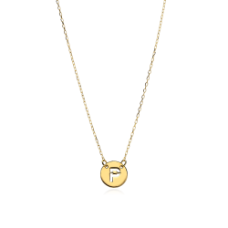 Gargantilla Oro 18k Letra P "Abc"