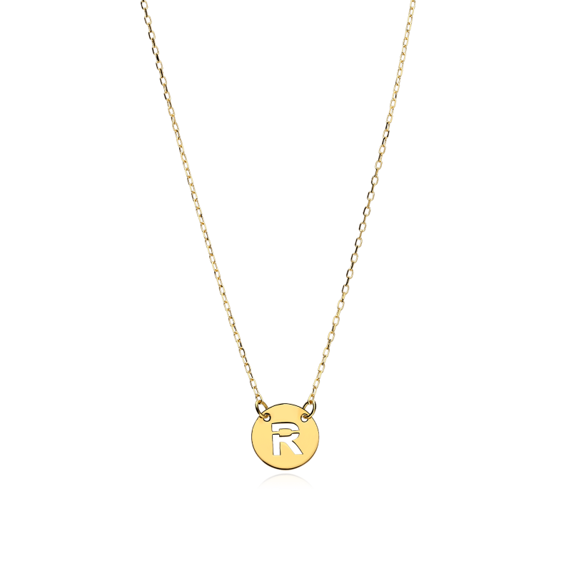Gargantilla Oro 18k Letra R "Abc"