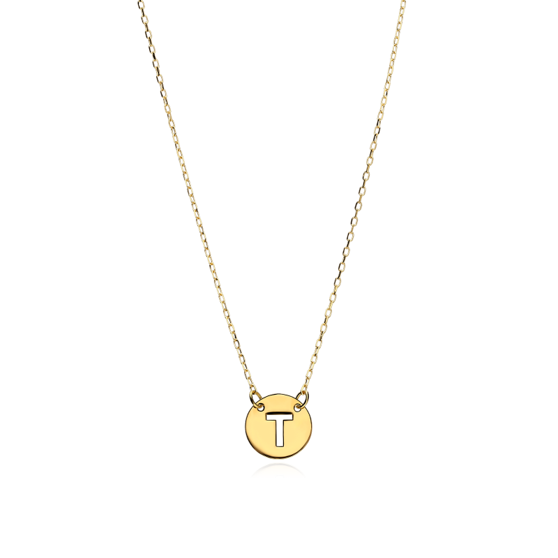 Gargantilla Oro 18k Letra T "Abc"
