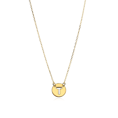 Gargantilla Oro 18k Letra T "Abc"