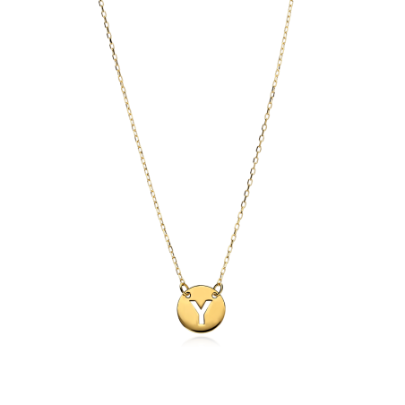 Gargantilla Oro 18k Letra Y "Abc"