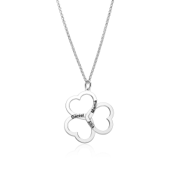 Gargantilla personalizable Plata de primera ley Tréboles "DeDee"