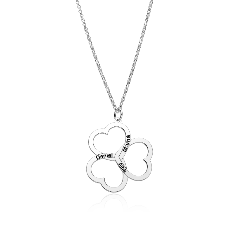 Gargantilla personalizable Plata de primera ley Tréboles "DeDee"