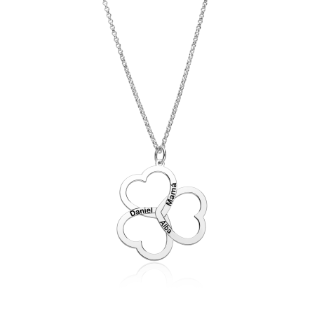 Gargantilla personalizable Plata de primera ley Tréboles "DeDee"