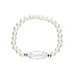 Pulsera personalizable Plata y perlas cultivadas "Circe"