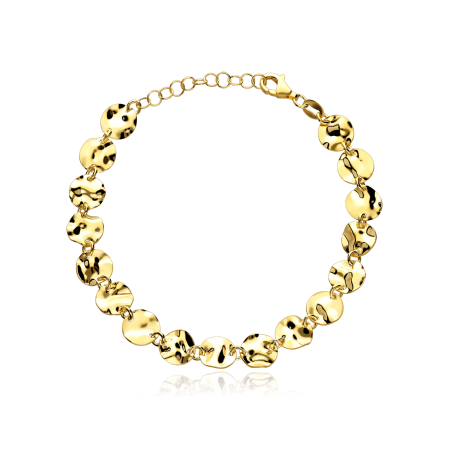 Pulsera Plata primera ley baño Oro 18k "Attraction"