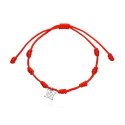 Pulsera personalizable Plata primera ley y cordón "Custodia"