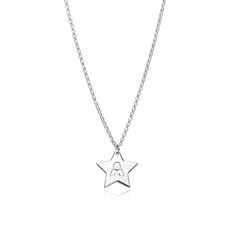 Gargantilla personalizable Plata primera ley y estrella "Norah"