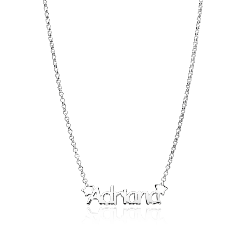 Gargantilla personalizable Plata primera ley estrellas "Cirille"